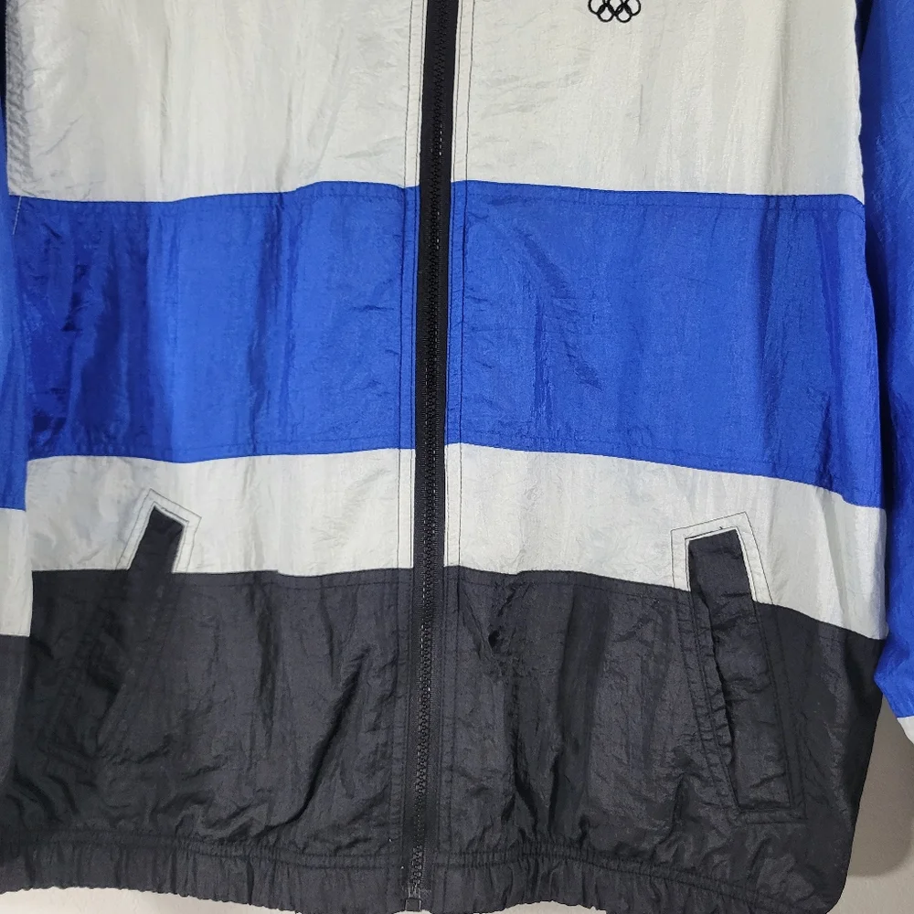 Vintage JCPENNEY x USA OLYMPICS colorblock zip up warm up track jacket